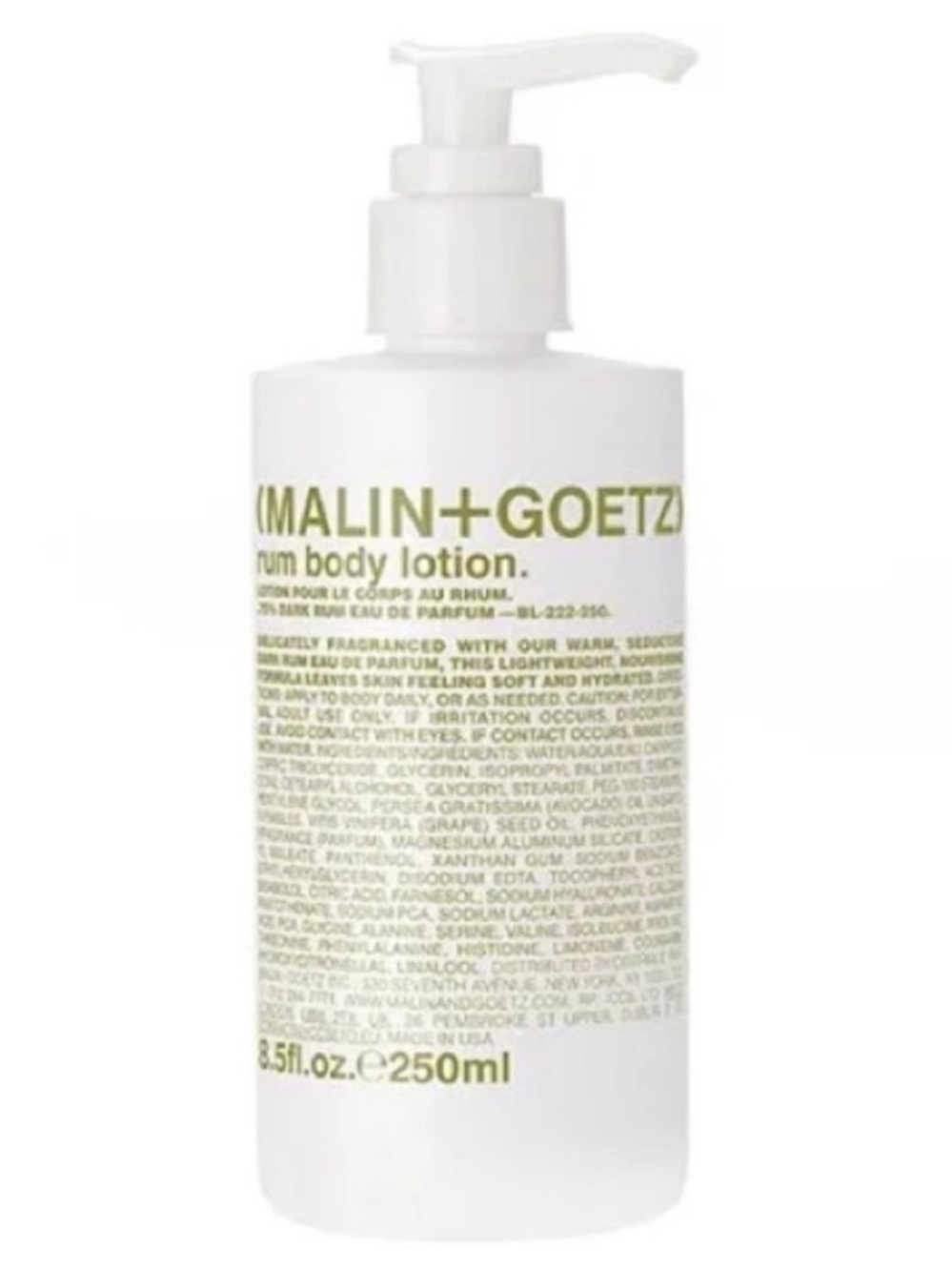 Malin+Goetz Rum Body Lotion 250ml BRAND NEW
